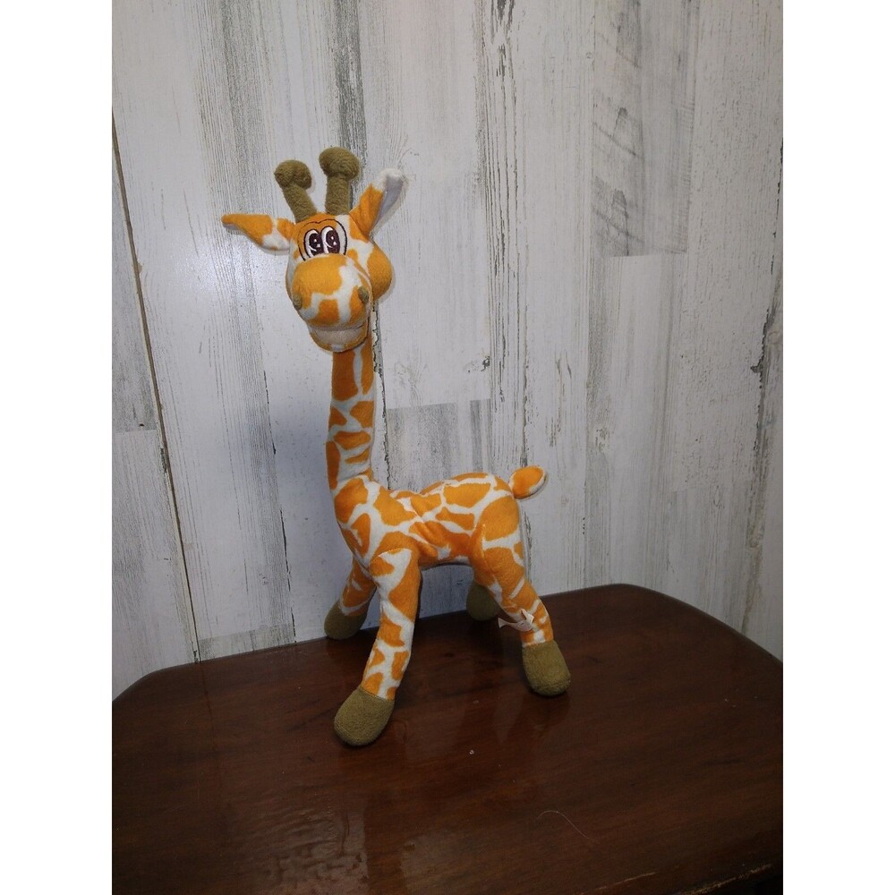 papel giftware plush-STRETCH giraffe orange and white 17" Tall